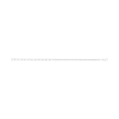 Sterling Silver 19cm Ball Long Curb Bracelet