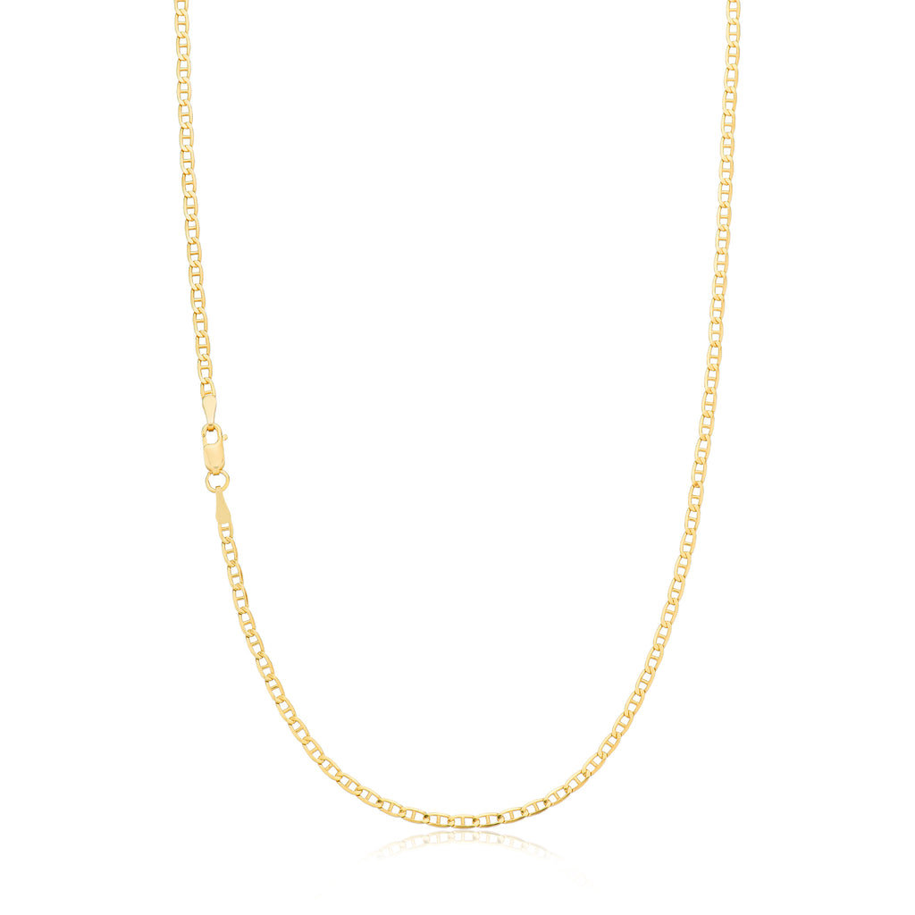 9ct Yellow Gold Silver Filled 50cm Anchor Chain