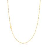 9ct Yellow Gold Silver Filled 45cm 1:3 Figaro Diacut Chain