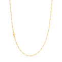 9ct Yellow Gold Silver Filled 45cm 1:3 Figaro Diacut Chain