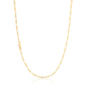 9ct Yellow Gold Silver Filled 50cm 1:3 Figaro Chain
