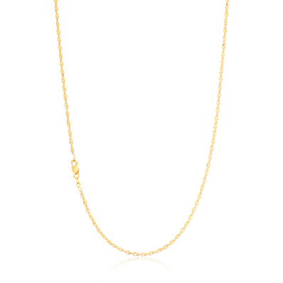 9ct Yellow Gold Silver Filled 50cm Singapore Chain