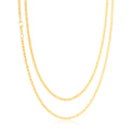 9ct Yellow Gold Silver Filled 55cm Foxtail Chain