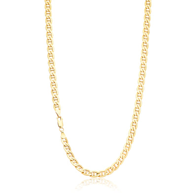9ct Yellow Gold Silver Filled 55cm Anchor Chain