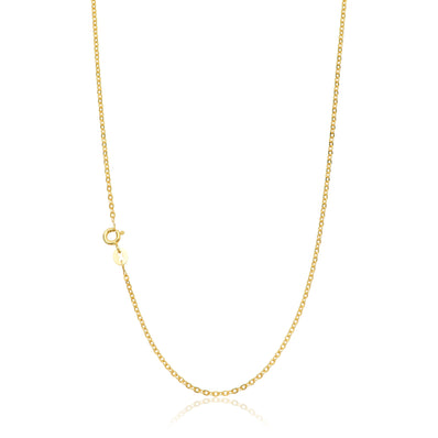 9ct Yellow Gold Silver Filled 45cm Round Belcher Chain