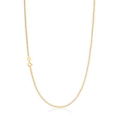 9ct Yellow Gold Silver Filled 45CM Round Belcher Chain