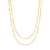 9ct Yellow Gold Silver Filled 55cm 1:3 Figaro Chain