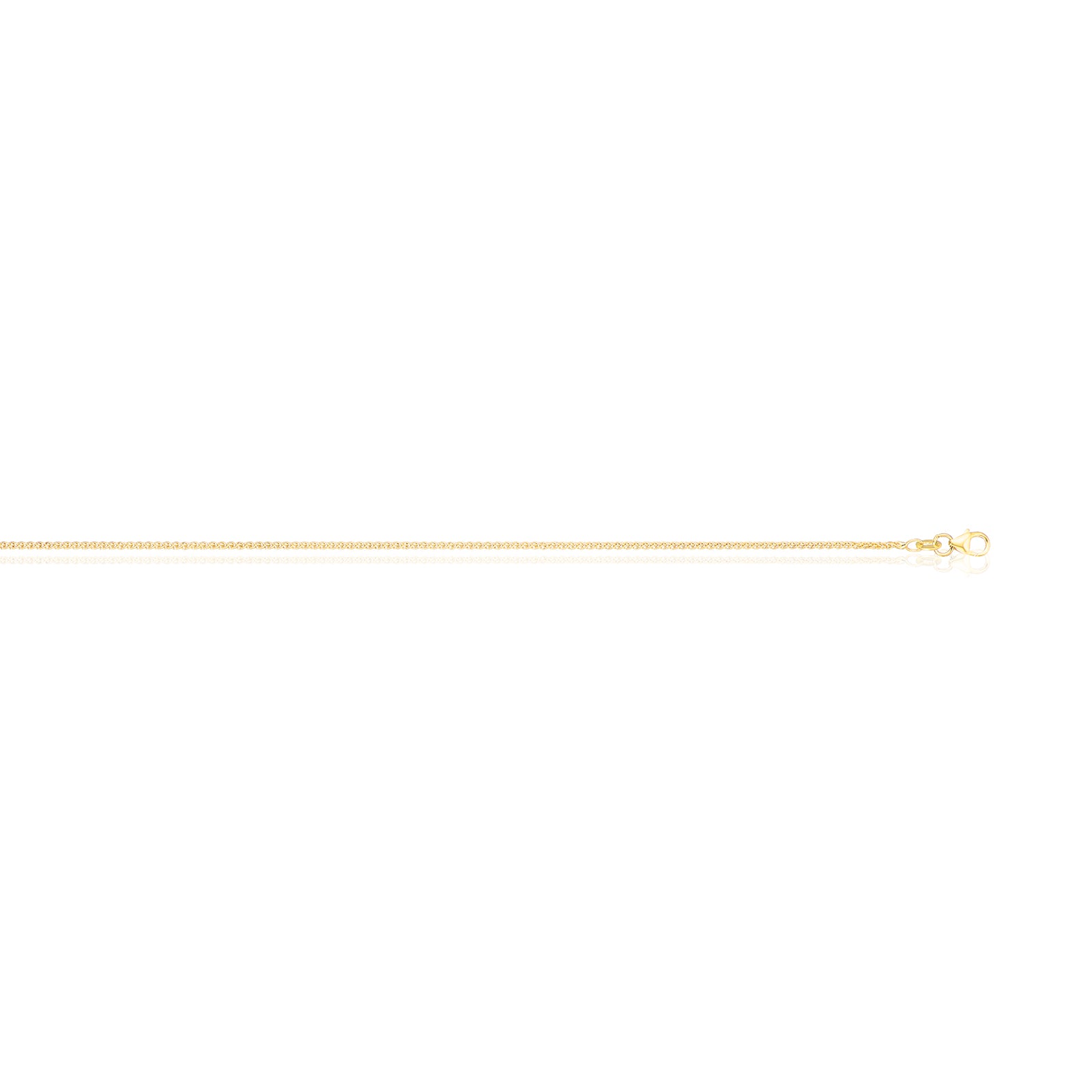 9ct Yellow Gold Silver Filled 45cm Foxtail Necklace