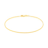 9ct Yellow Gold Silver Filled 19cm 25 Gauge Foxtail Chain