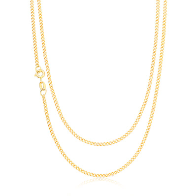 9ct Yellow Gold 45cm Curb 60 Gauge Diacut Chain