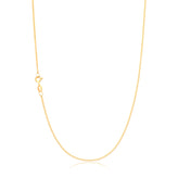 9ct Yellow Gold 50cm 40 Gauge Diacut Curb Chain