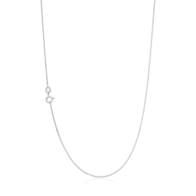 9ct White Gold 45cm 17 Gauge Box Chain