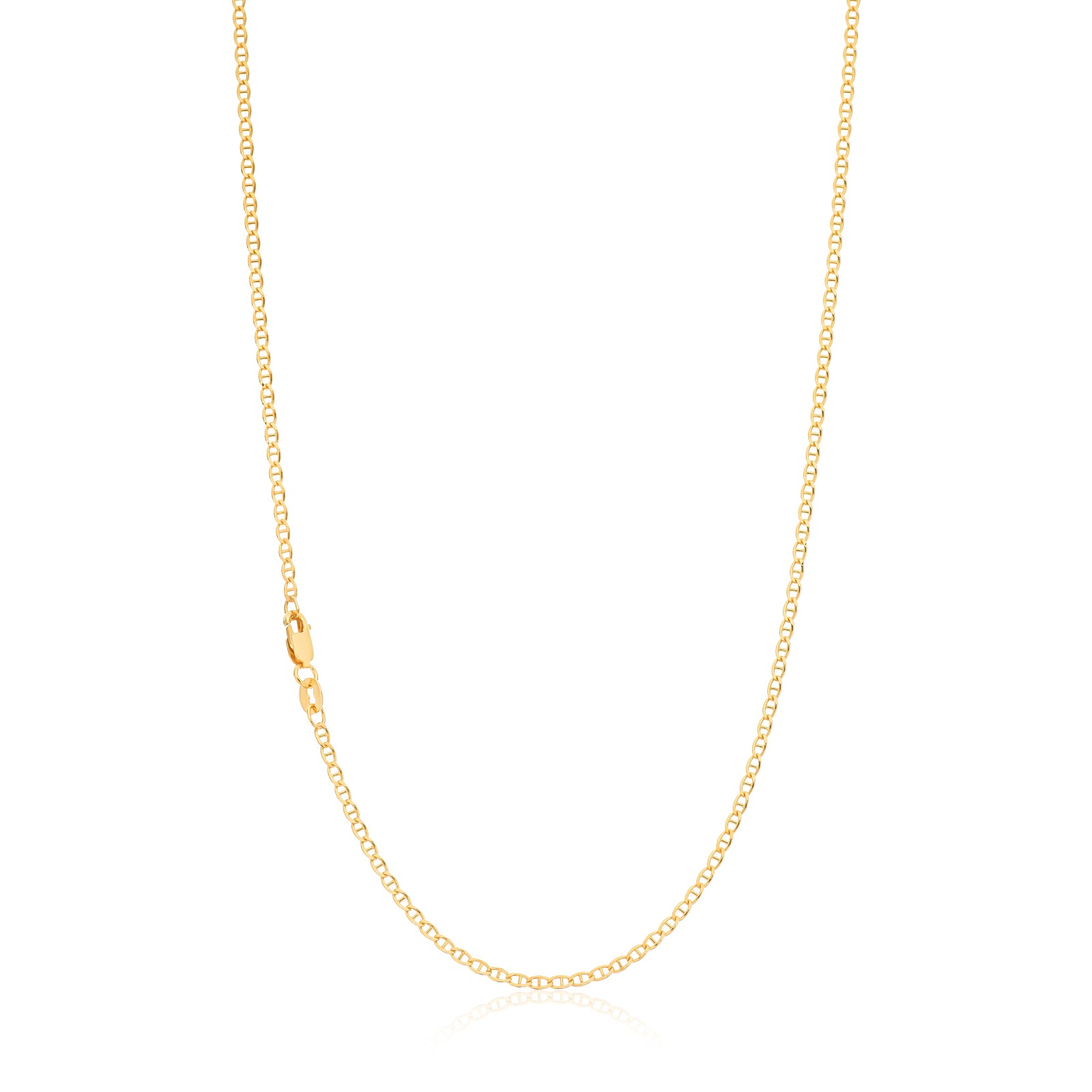 9ct Yellow Gold 45cm 50 Gauge Anchor Chain