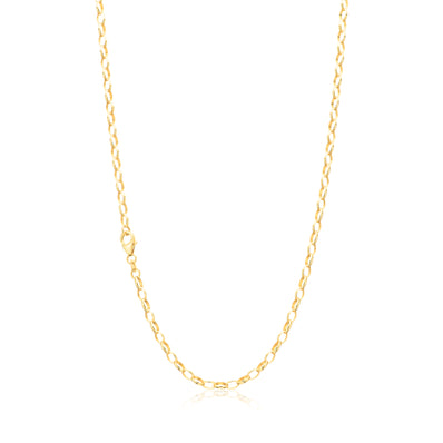 9ct Yellow Gold 60cm Oval Belcher Chain