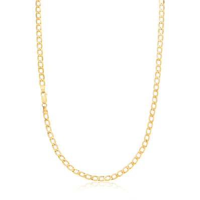 9ct Yellow Gold 60cm Long Curb 120 Gauge Chain