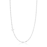 9ct White Gold 40cm Singapore 40 Gauge Chain