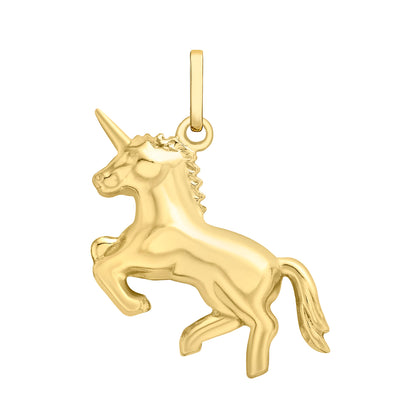 9ct Yellow Gold Unicorn Pendant