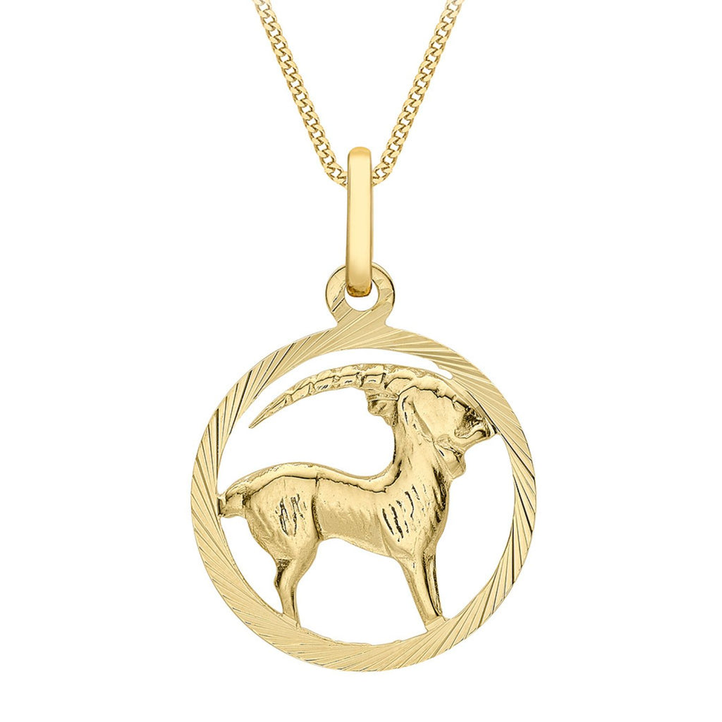 Zodiac 18ct Yellow Gold Capricorn Necklace