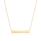 9ct Yellow Gold 45cm Bar Heart Cutout Necklace
