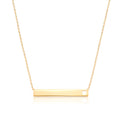 9ct Yellow Gold 45cm Bar Heart Cutout Necklace