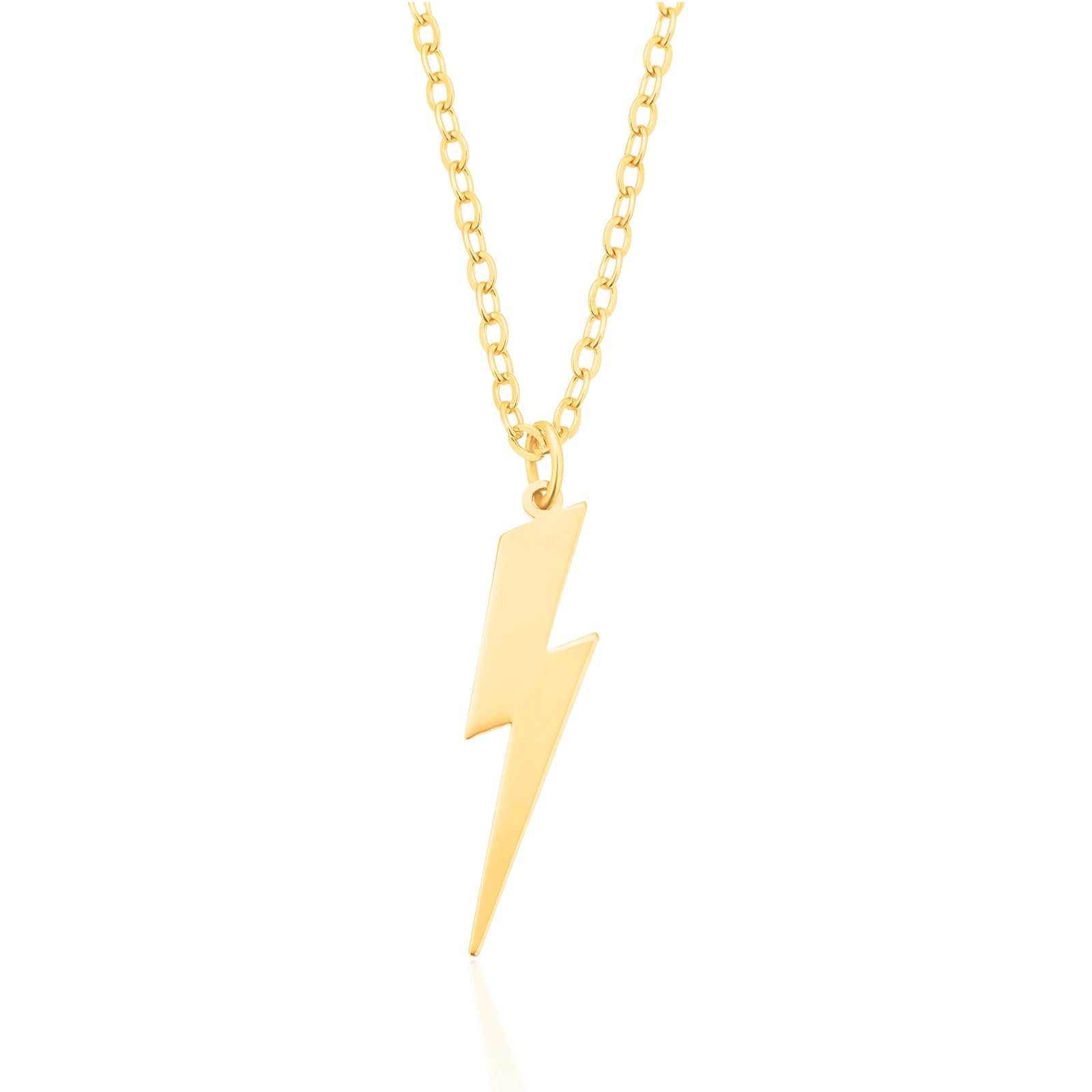 9ct Yellow Gold Lighting Bolt Pendant