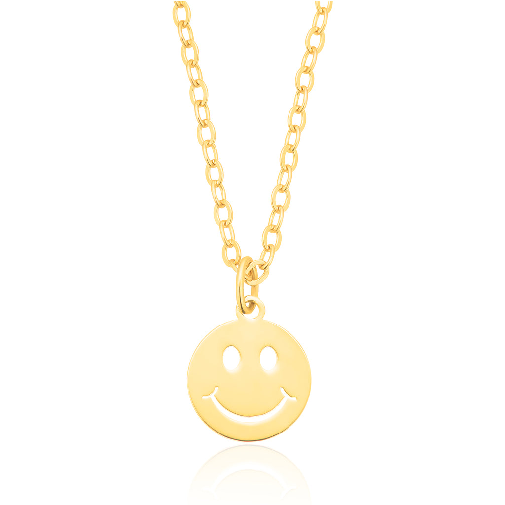 9ct Yellow Gold Smiley Face Pendant