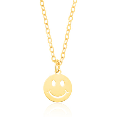 9ct Yellow Gold Smiley Face Pendant
