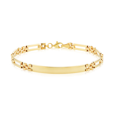 9ct Yellow Gold 19cm ID Bracelet