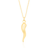 9ct Yellow Gold Italian Horn Pendant
