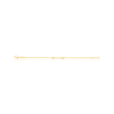 9ct Yellow Gold Silver Filled 15cm Children's ID Bracelet