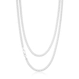 Sterling Silver 55cm Bevdicut Curb 100 Gauge Chain