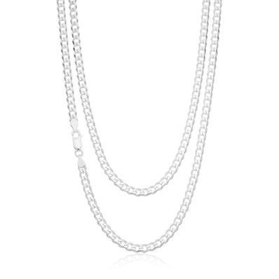 Sterling Silver 60cm Bevdicut Curb 120 Gauge Chain