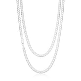 Sterling Silver 70cm Bevdicut Curb 120 Gauge Chain
