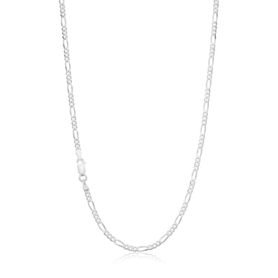 Sterling Silver 55cm 1:3 Figaro 80 Gauge Chain