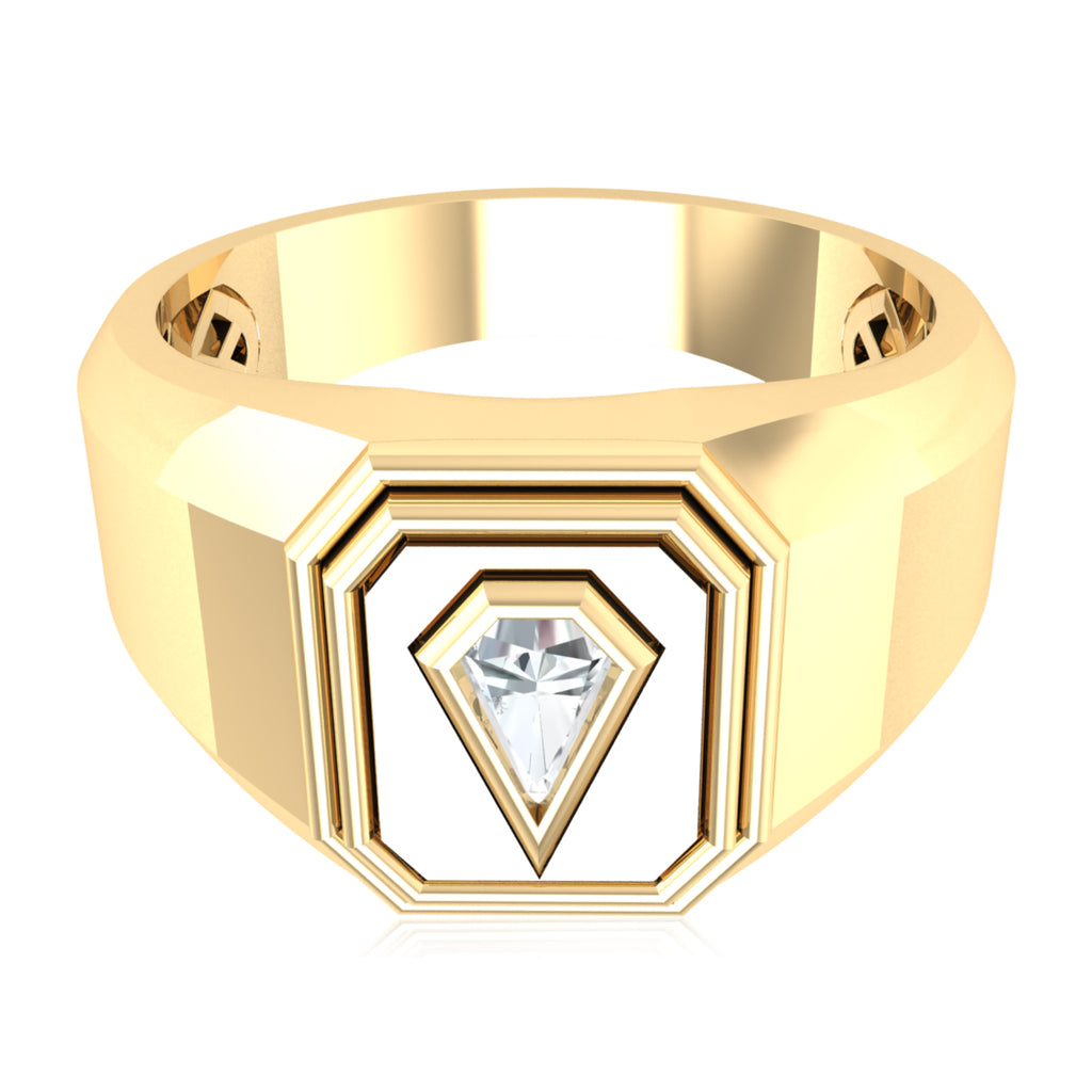 Celebration 9ct Yellow Gold Shield Cut 0.25 CARAT tw Men's Lab Grown Diamond Ring