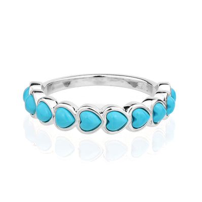 Sterling Silver Heart Turquoise Ring