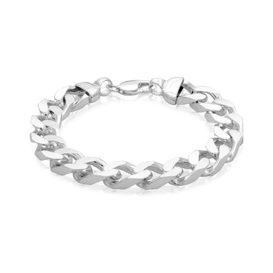 Sterling Silver 23cm Curb 400 Gauge Bracelet