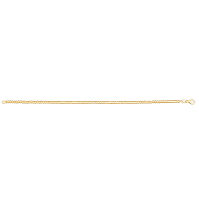 Sterling Silver Gold Plated 19cm Diamond Cut Ball Bracelet