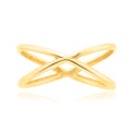 9ct Yellow Gold Crossover Ring