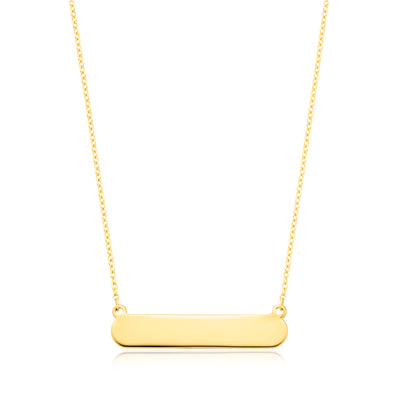 9ct Yellow Gold 45cm Bar Necklace