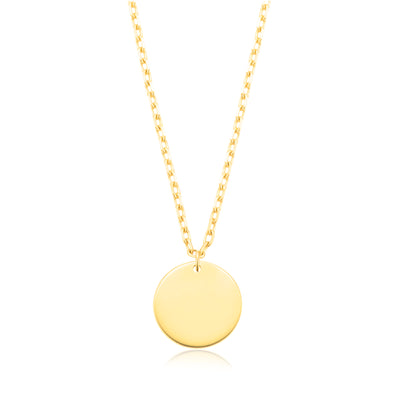 9ct Yellow Gold 45cm Circle Necklace