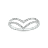 Sterling Silver Round Brilliant Cut 0.10 Carat tw Ring