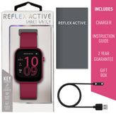 Reflex Active Series 12 Berry Red Multi-Function Smart Watch RA12-2158