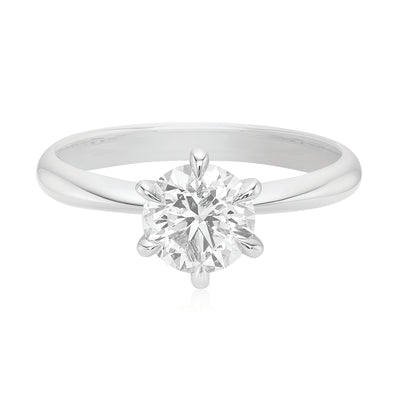 Celebration 18ct White Gold Round Brilliant Cut 1  Carat tw Lab Grown Diamond Ring
