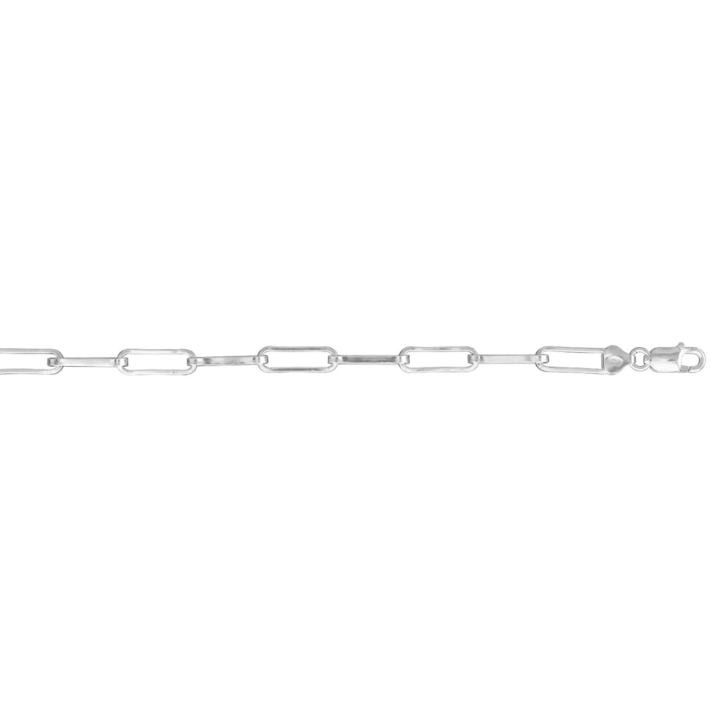 Sterling Silver 45cm Fancy Long Link Necklace