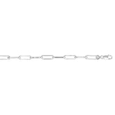 Sterling Silver 45cm Fancy Long Link Necklace