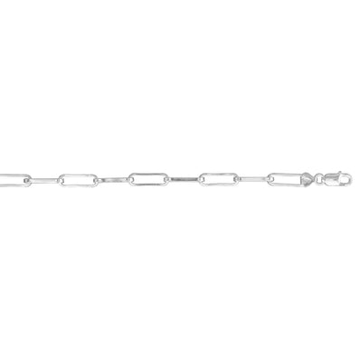 Sterling Silver 45cm Fancy Long Link Necklace