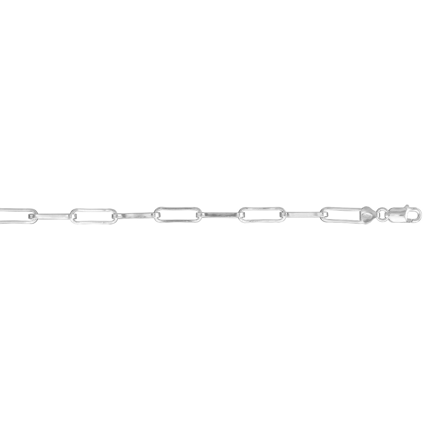 Sterling Silver 45cm Fancy Long Link Necklace
