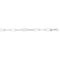 Sterling Silver 45cm Fancy Long Link Necklace