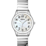 Eclipse Stainless Steel Round Dial Silver Band Watch